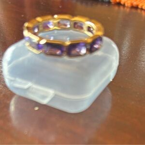 Amethyst and Gold Band
